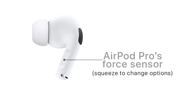 force sensor on AirPods Pro Apple