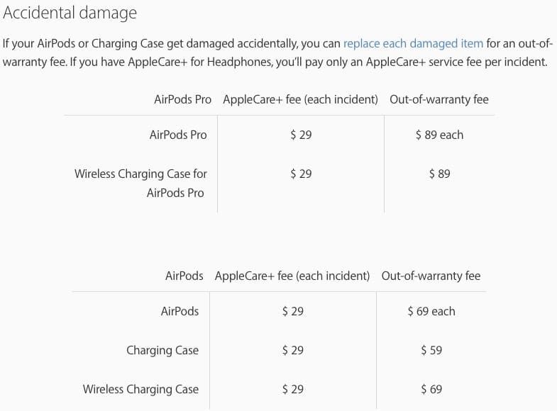 Airpod pros online applecare