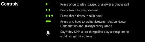 AirPods pro new controls