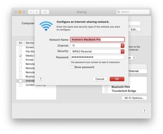 How to share Wi-Fi from your Mac 4