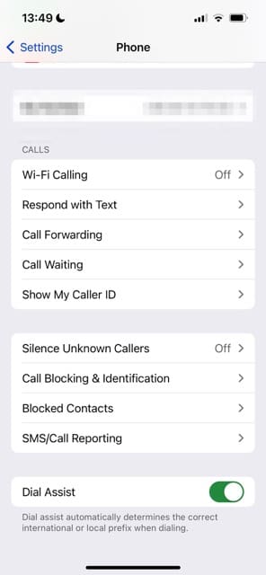 Silence Unknown Callers Tab in iOS 17