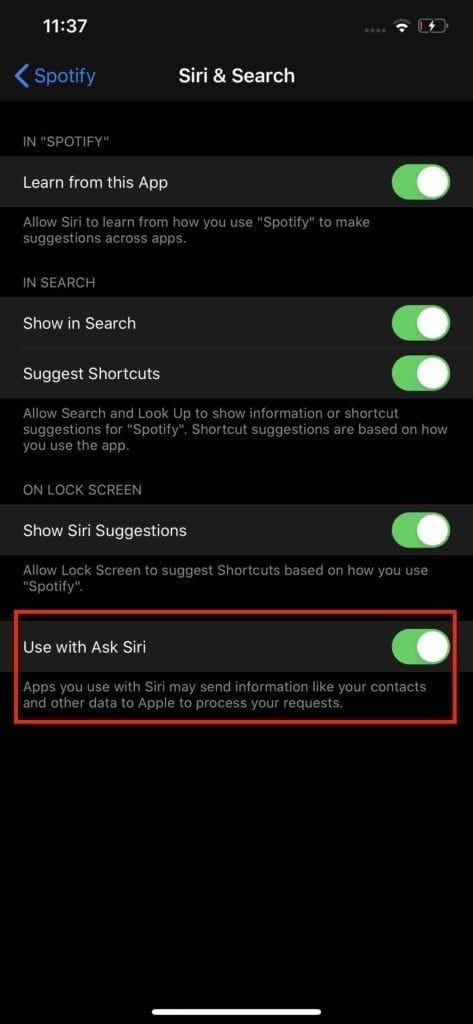 Siri with Spotify 5