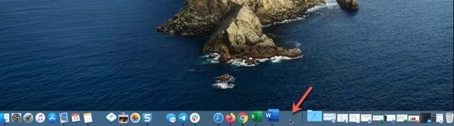 Space added to Dock Mac