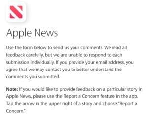 Apple News Feedback