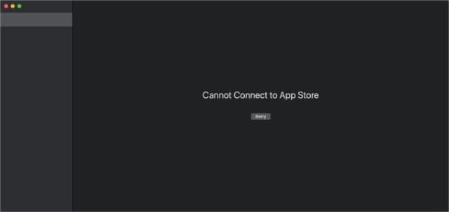 Cannot Connect to App Store notification from Mac in Dark Mode