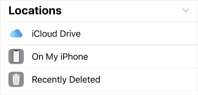 Расположение файлов в приложении для iPhone