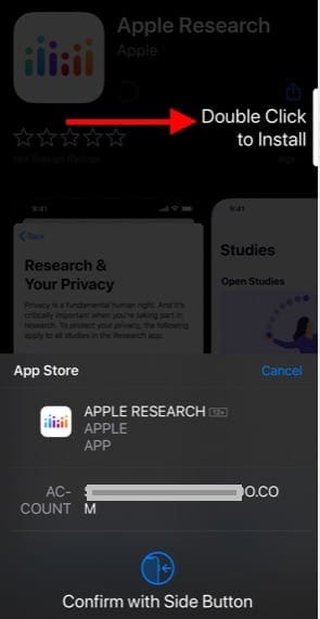 Install Apple heart and movement study app