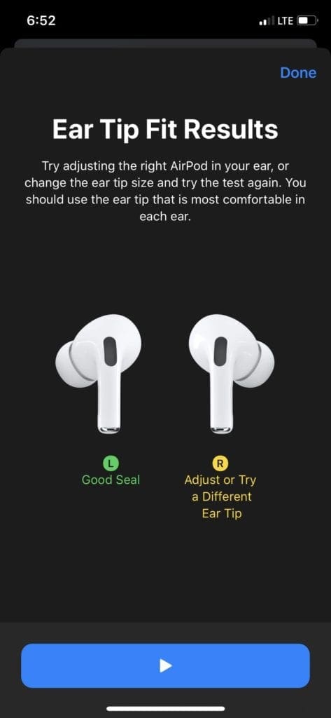AirPods Pro Ear Tip Fit Test 3