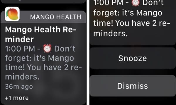 Apple Watch Mango Health Alert
