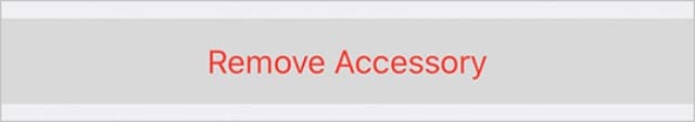 Remove Accessory option from Home app on iOS