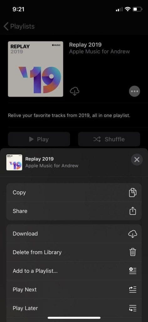 Replay 2019 on iPhone