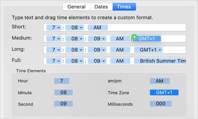 Adding time zone to Medium time format in System Preferences