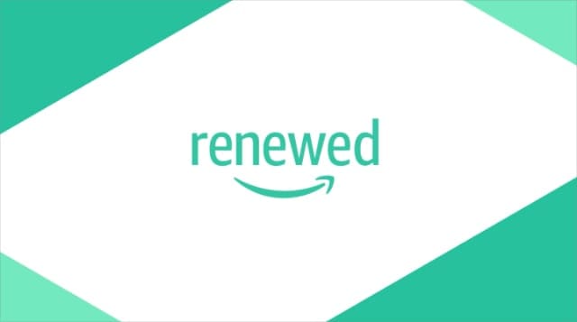 Amazon Renewed logo and background
