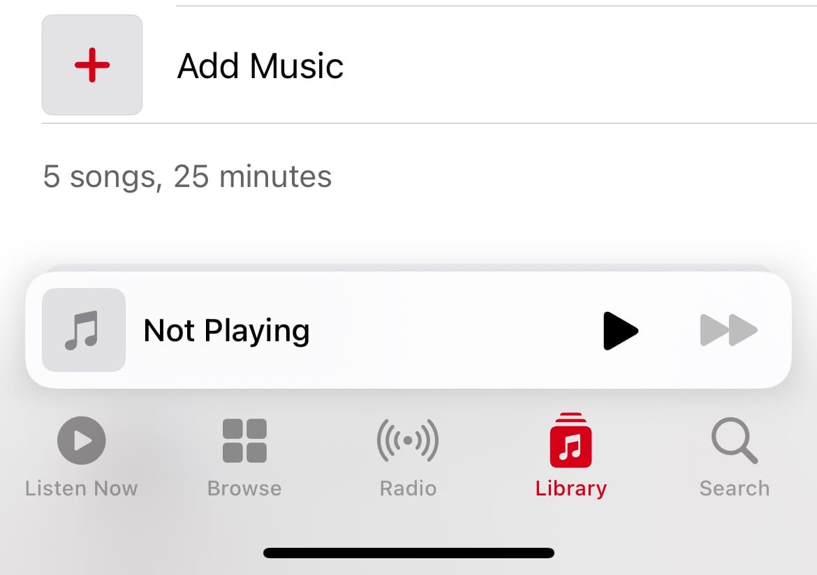 The number of songs available in an Apple Music playlist