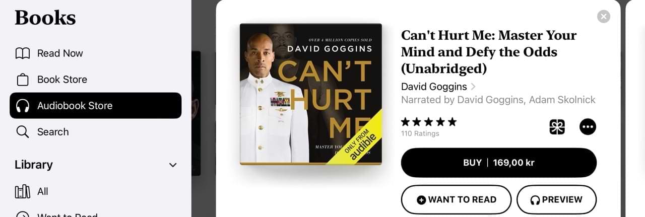 Buy an audiobook in the Apple Books app