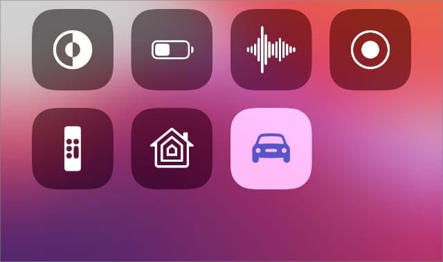 Do Not Disturb While Driving icon in Control Center
