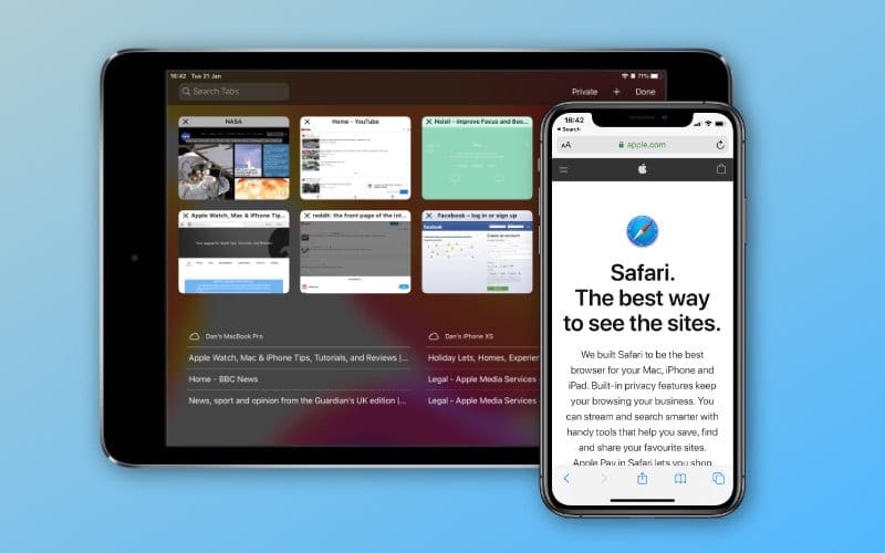 open mac safari on iphone