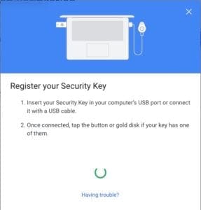 Register Security Key
