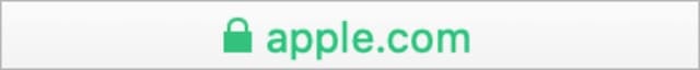 Green padlock in Safari