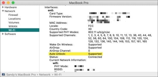unlock with apple watch mac not working
