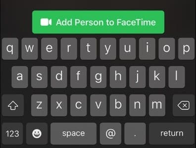 Add person to FaceTime