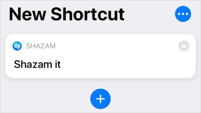 Shazam it action in Shortcuts app