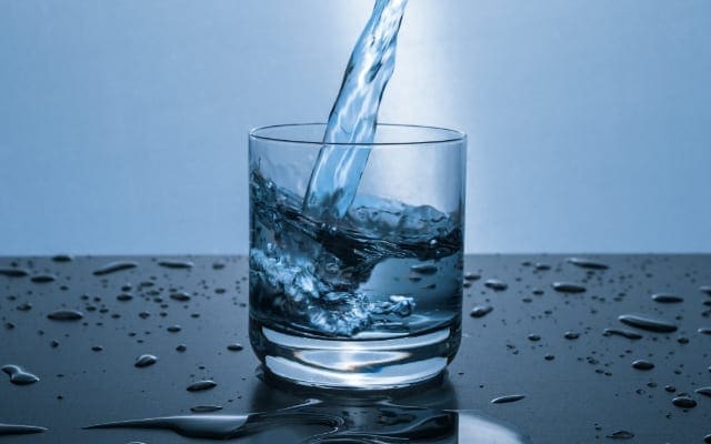 Water in a glass