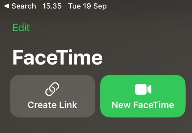 Create a Link in FaceTime