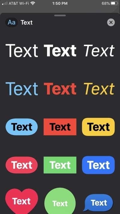 FaceTime Text Labels iPhone