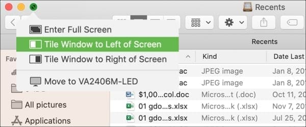 Finder Tile Window-Mac
