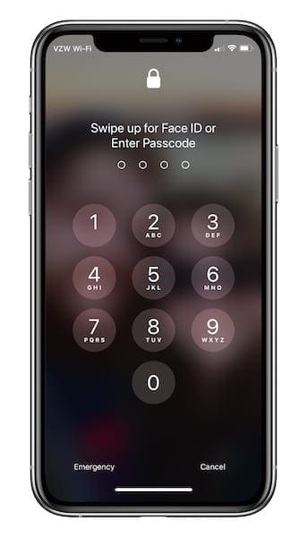 Как пропустить FaceID на экране блокировки iPhone