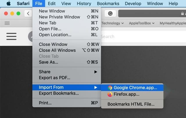 import chrome information including passwords into Safari and iCloud Keychain