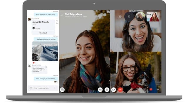 Skype group video chat
