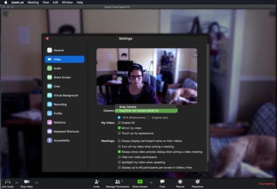 webcam settings app for mac