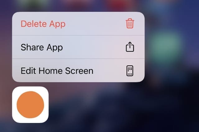 Delete App option for Headspace