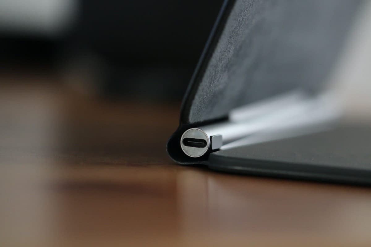 Magic Keyboard for iPad Pro USB-C Port Closeup