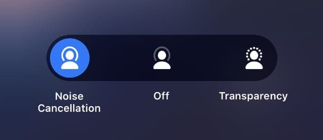 Noise Cancelation option from Volume Control Center