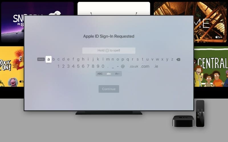 new sign id for how to back up your apple tv