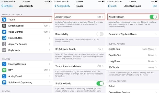 Enable AssistiveTouch-iPhone