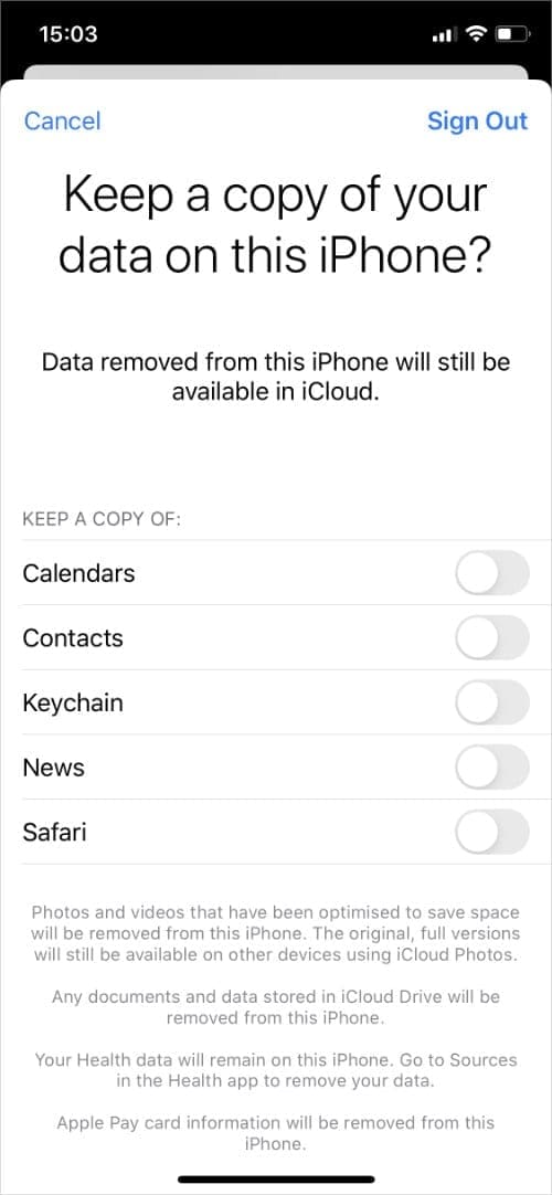 Keep a Copy page on iPhone