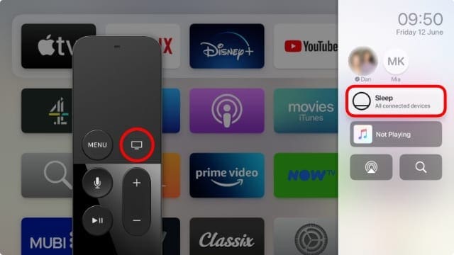 Sleep button on Apple TV and Siri Remote2