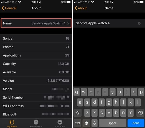 Apple Watch Change Name-iPhone