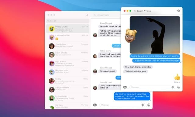 Messages app in macOS Big Sur