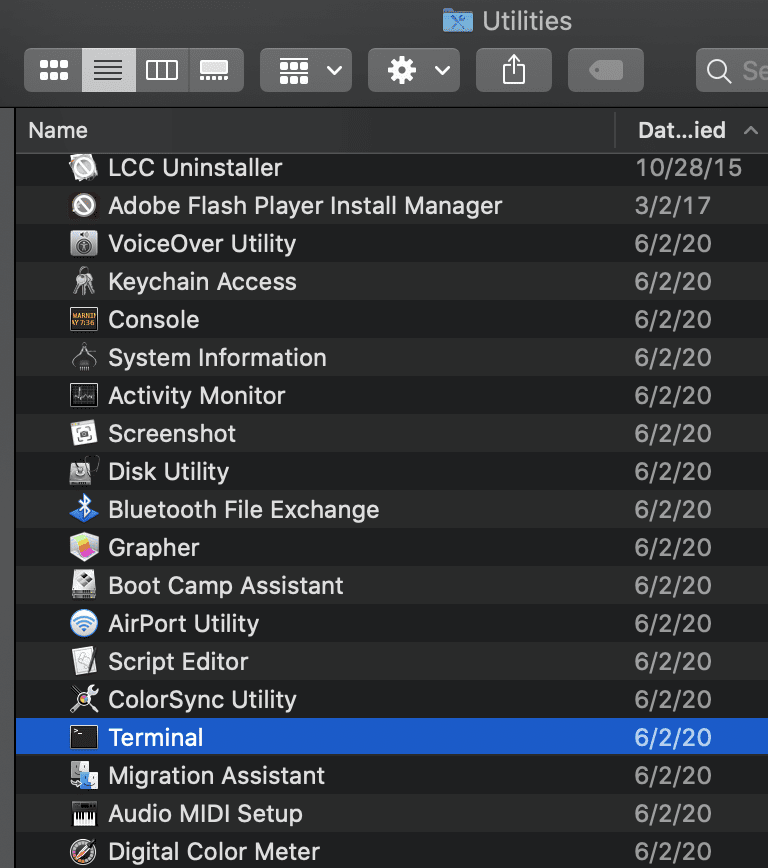 find file mac terminal command