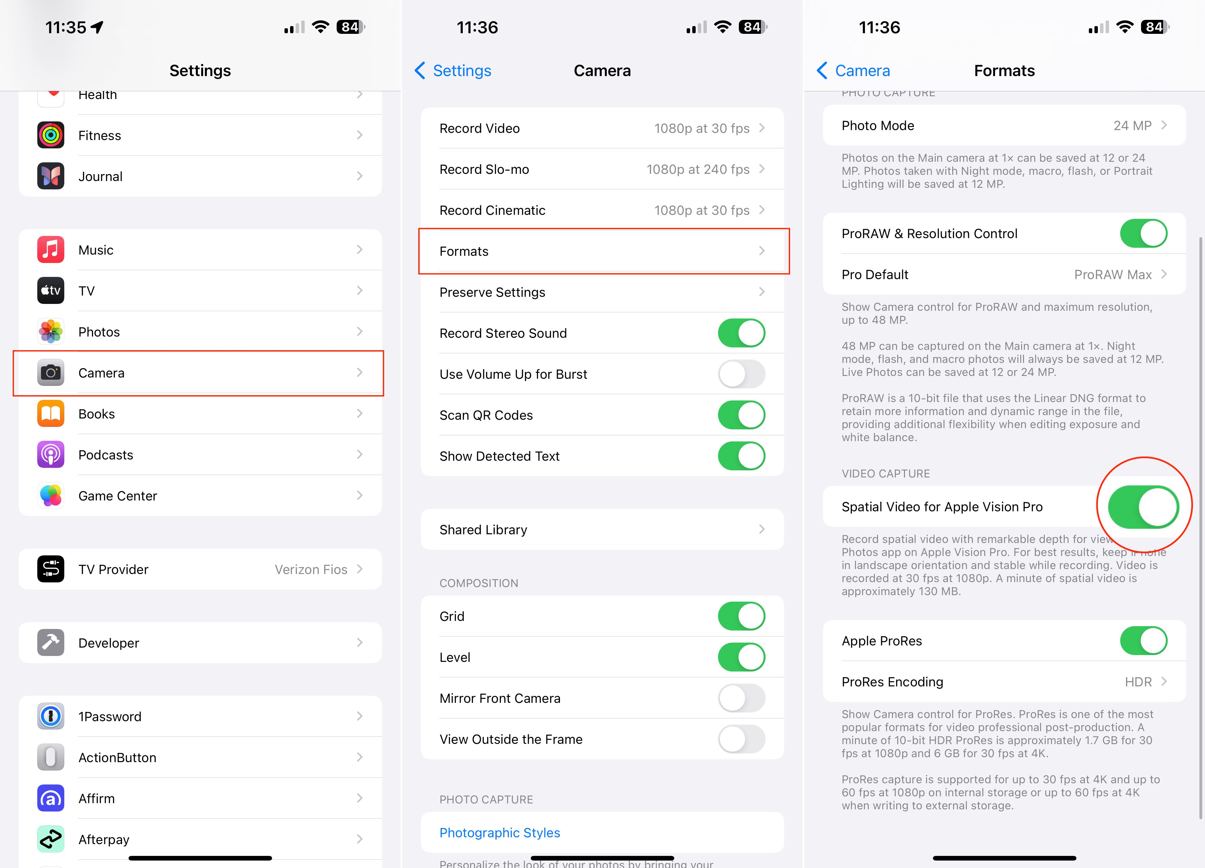 Enable Spatial Video Recording on iPhone 15 Pro