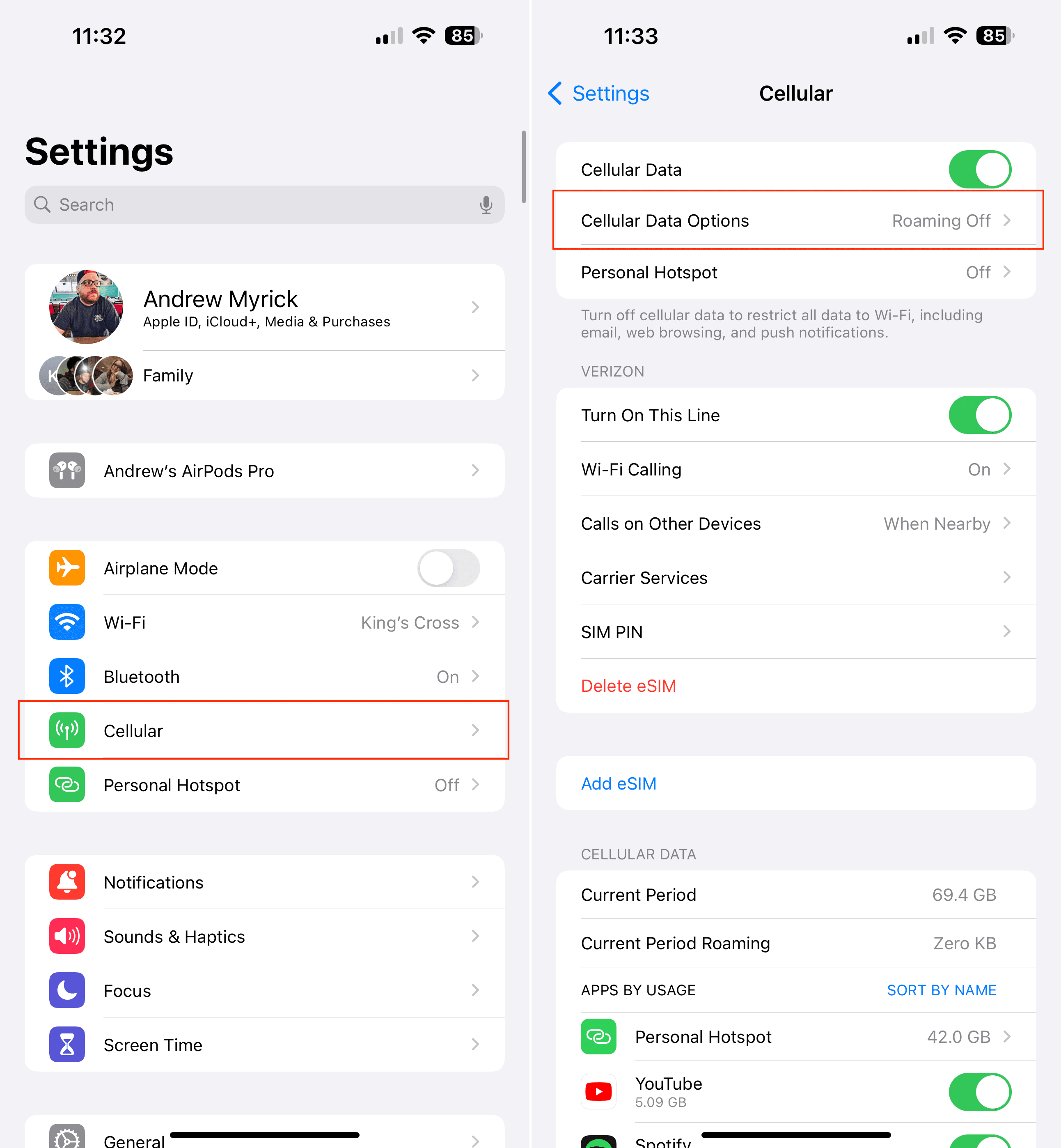 How to extend your iPhone battery life - Turn Off 5G