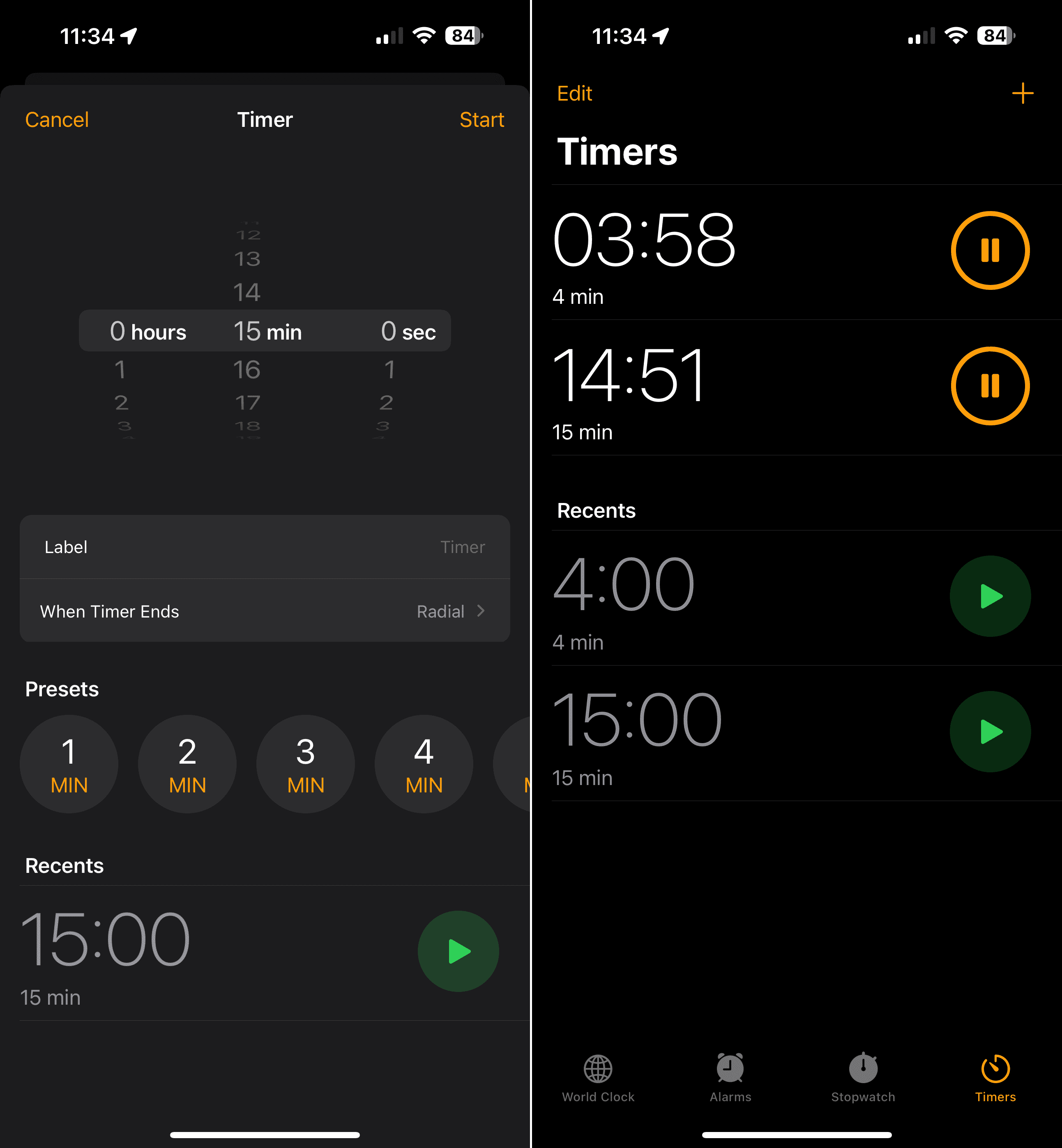 Set Multiple Timers on iPhone Clock App - 2