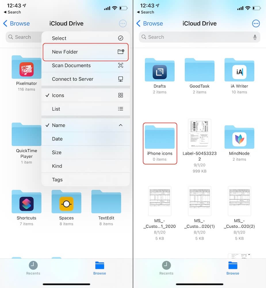 Create Folder in iCloud Drive 2
