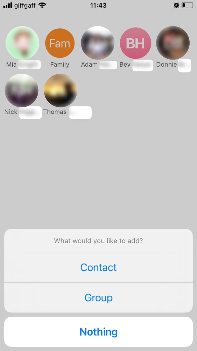 Favorites Contact Launcher app new contact popup
