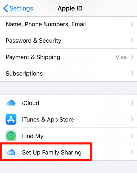 iphone-fmaily-sharing-highlighted